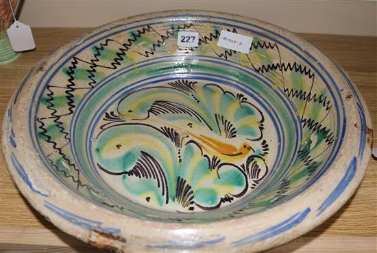 A Talavera bowl, 43cm